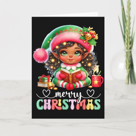 African American Christmas Shirt African Black Wom Karte (Vorderseite)