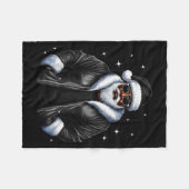 African American Christmas Xmas Afro Santa Claus Fleecedecke (Vorderseite (Horizontal))