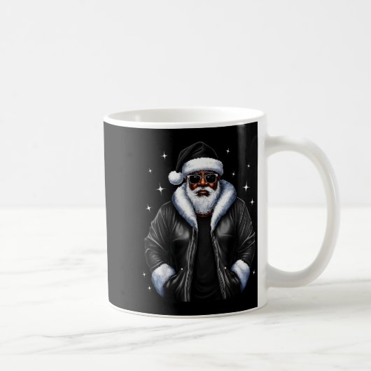 African American Christmas Xmas Afro Santa Claus  Kaffeetasse (Rechts)