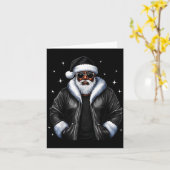 African American Christmas Xmas Afro Santa Claus Karte (Gelbe Blume)