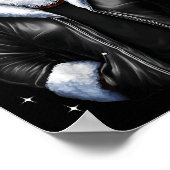 African American Christmas Xmas Afro Santa Claus  Poster (Ecke)