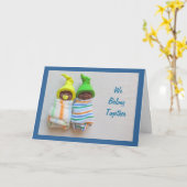 African-American Clay Babies; We Belong Together Karte (Gelbe Blume)