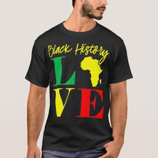 African American Clothing Gift Men Women Black His T-Shirt (Vorderseite)