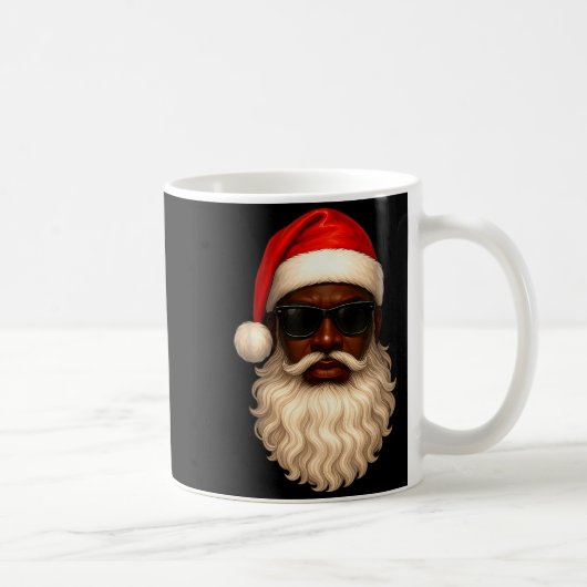 African American Cool Santa Claus Christmas Pajama Kaffeetasse (Rechts)