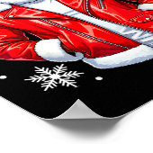 African American Cool Santa Claus Christmas Pajama Poster (Ecke)
