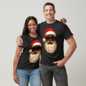African American Cool Santa Claus Christmas Pajama T-Shirt (Unisex)