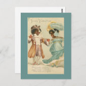 African American Couple Dance Vintag Valentine Postkarte (Vorne/Hinten)