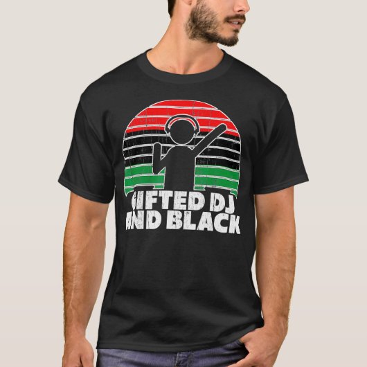 African American DJ Pride - EDM USA Techno Gift T-Shirt (Vorderseite)