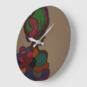 African American Fairy Wall Clock Große Wanduhr (Winkel)