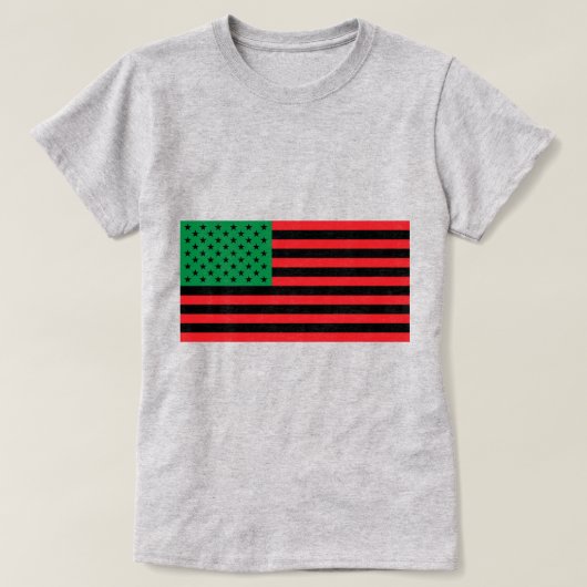 African American Flag (mit Option "Text hinzufügen T-Shirt (Design vorne)