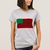 African American Flag (mit Option "Text hinzufügen T-Shirt (Vorderseite)