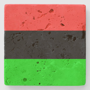 African American Flag total Steinuntersetzer