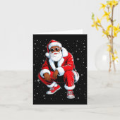 African American Funny Christmas Outfit Afro Santa Karte (Gelbe Blume)