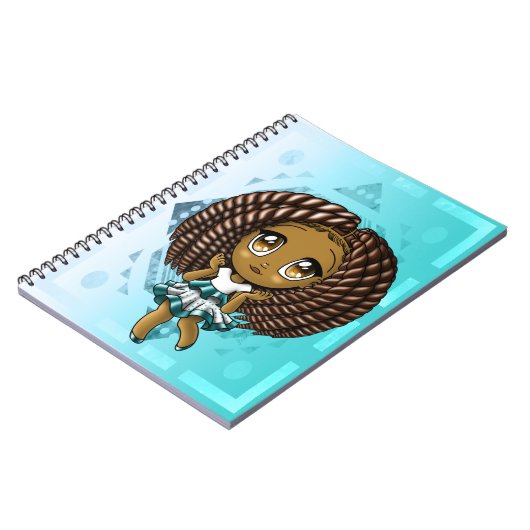 African American Girl Notizblock (Linke Seite)