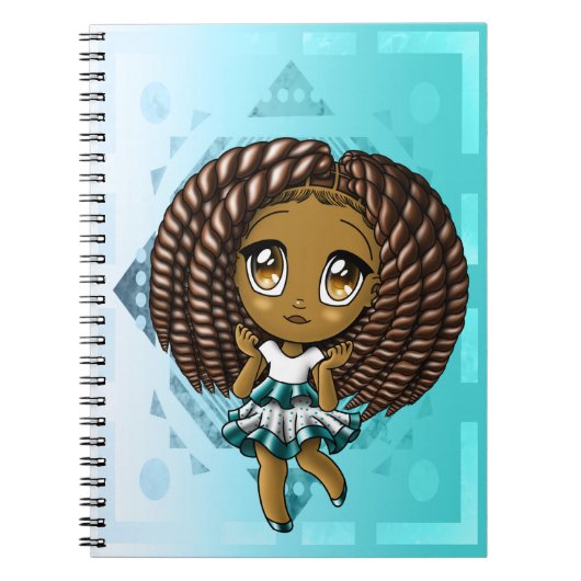 African American Girl Notizblock (Vorderseite)