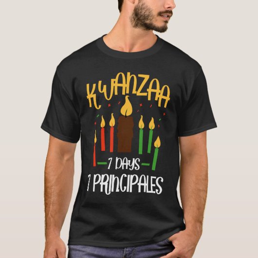 African American Holiday or Kwanzaa Kinara or Kwan T-Shirt (Vorderseite)