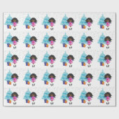 African American Irish Dancer Winter Weihnachten Geschenkpapier (Flach)