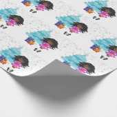 African American Irish Dancer Winter Weihnachten Geschenkpapier (Ecke)