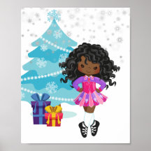 African American Irish Dancer Winter Weihnachten