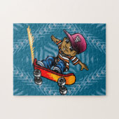 African American Kid On a Skateboard Puzzle (Horizontal)