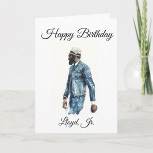 African American Male - Birthday Karte