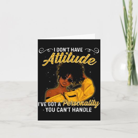 African American Melanin Queen Black Girl Magic Af Karte (Vorderseite)