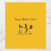 African American Mothers Day Weinetikett (Einzelnes Label)