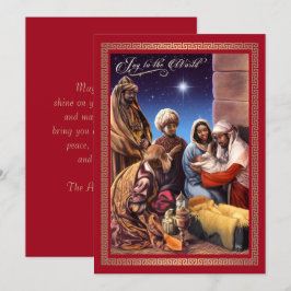 African American Nativity Art Flat Christmas Card Einladung