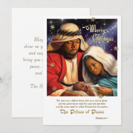 African American Nativity Art Flat Christmas Cards Feiertagskarte