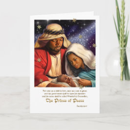 African American Nativity Art Weihnachtskarten Feiertagskarte