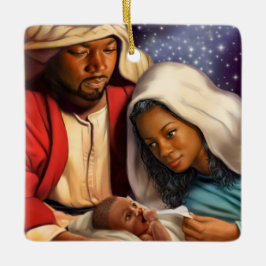 African American Nativity Art Weihnachtsschmuck