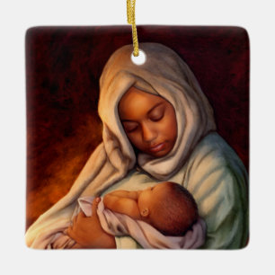 African American Nativity Art Weihnachtsschmuck