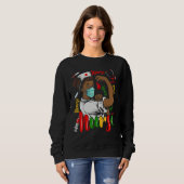 African American Nurse Black History Month Pride B Sweatshirt (Vorne ganz)