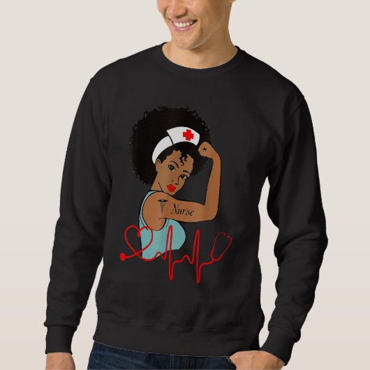African American Nurse Black History Month Pride B Sweatshirt (Vorderseite)