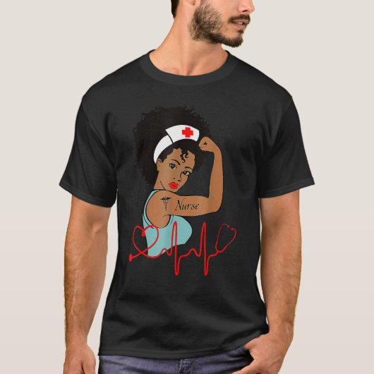 African American Nurse Black History Month Pride B T-Shirt (Vorderseite)