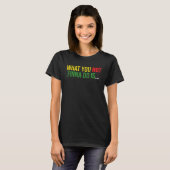 African American Phrase Sarcasm What You Not Finna T-Shirt (Vorne ganz)
