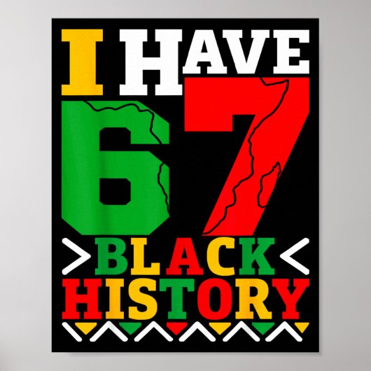 African American Pride I Have 67 Black History Mon Poster (Vorne)