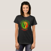 African American Pride Power Fist For Black Histor T-Shirt (Vorne ganz)
