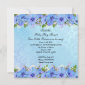 African American Prince Baby Shower Boy Blue Einladung (Rückseite)