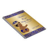 African American Prince Royal Blue Gold Gift Guest Notizblock (Rechte Seite)