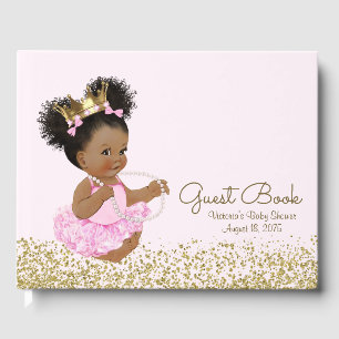 African American Princess Baby Showbook Gästebuch