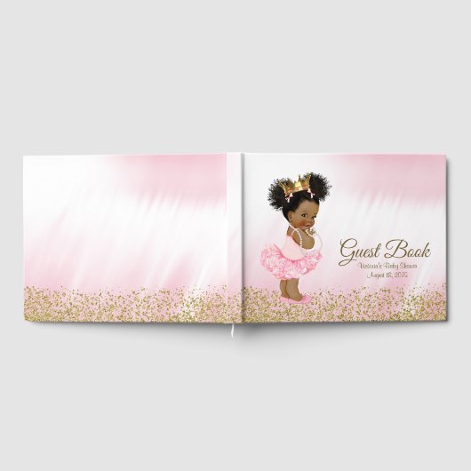 African American Princess Baby Showbook Gästebuch (Voll)