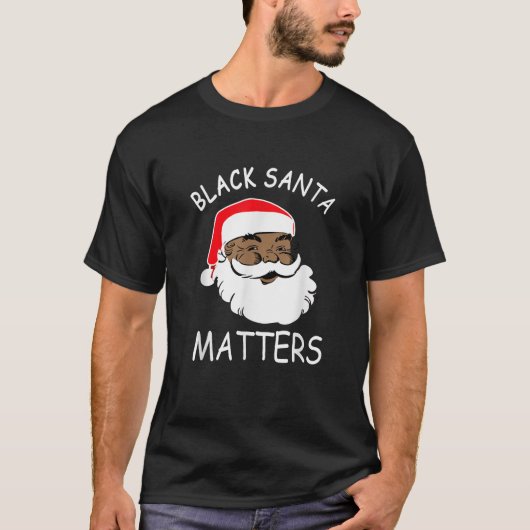 African American Santa Black Matters Christmas Paj T-Shirt (Vorderseite)