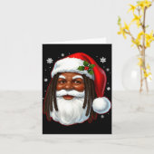 African American Santa Christmas Cool Black X-mas  Karte (Gelbe Blume)