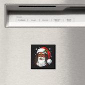 African American Santa Christmas Cool Black X-mas Magnet (In Situ (Geschirrspüler))