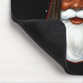 African American Santa Christmas Cool Black X-mas  Mousepad (Ecke)