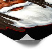 African American Santa Christmas Cool Black X-mas  Poster (Ecke)
