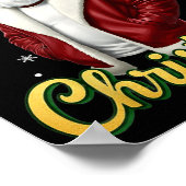 African American Santa Christmas Cool Black X-mas  Poster (Ecke)