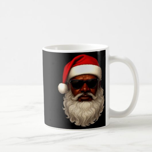 African American Santa Christmas Pajama Cool Black Kaffeetasse (Rechts)
