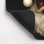 African American Santa Christmas Pajama Cool Black Mousepad (Ecke)